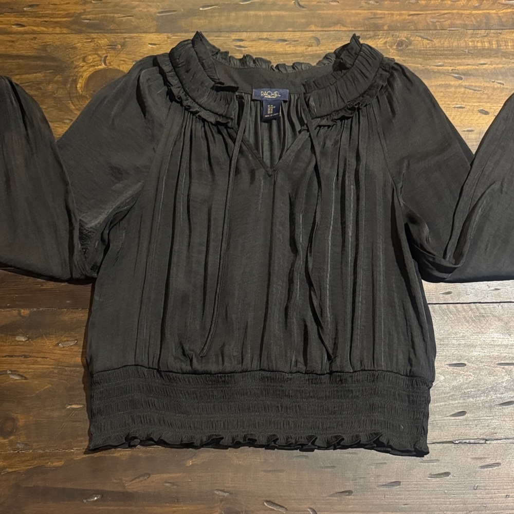 Rachel Black Ruffled Blouse